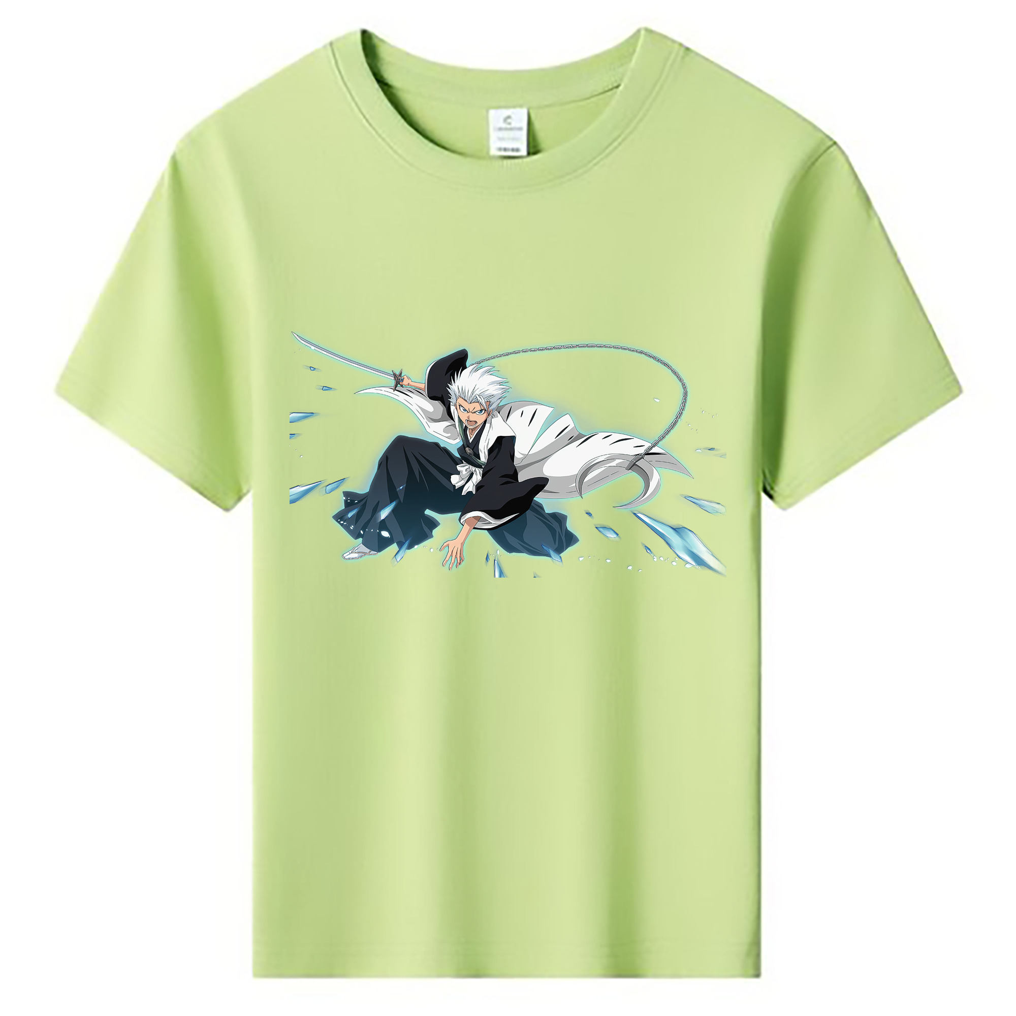 （画像用） ブリーチ 日番谷冬獅郎（ひつがや とうしろう） BLEACH Hitsugaya Toushirou 綿100％キッズTシャツ（フロントプリント）